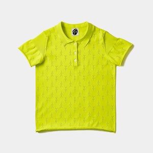 Yanyan knits polo in neon yellow (L)